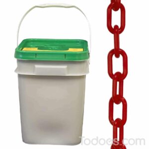 2 Inch Wide or #8 Plastic Chain Sold in Bulk - 160 ft. Pail