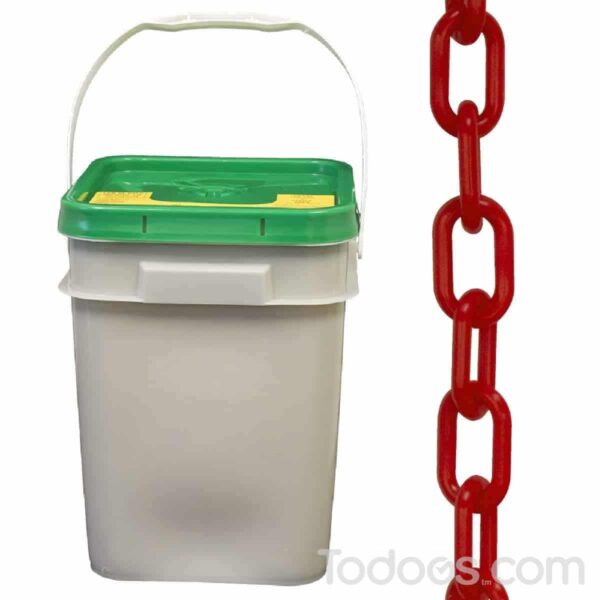 2 Inch Wide or #8 Plastic Chain Sold in Bulk - 160 ft. Pail