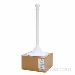 2 inch shipper friendly stanchion 33 overall height In White color