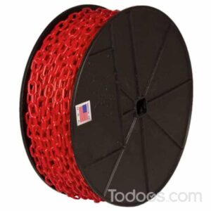 3/4” Diameter Plastic Barrier Chain Red – On a Reel