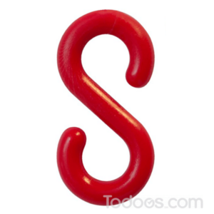 3/4” plastic s-hooks are used to hang very small items like cards or miniature items