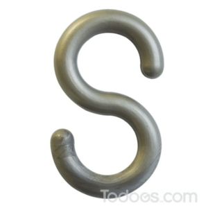 3/4" plastic S-Hook intended for use with 3/4" chain and 1" plastic stanchion.