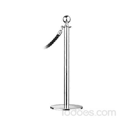 Queueway Classic 312 Rope Barrier Metal Stanchion -- Ball Top