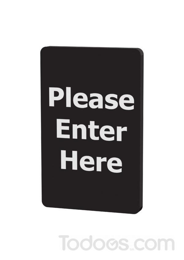Please Enter Here sign