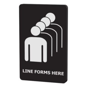 Line forms here sign