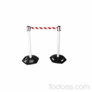 A heavy-duty stanchion guides customers and visitors safely, allowing your staff to remain focused on their work