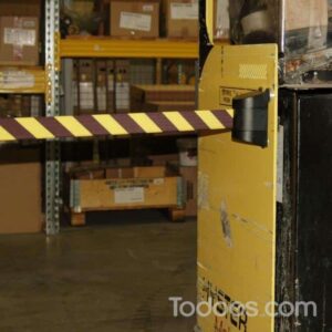897 Standard Wall Mounted Stanchion Installed in a warehouse