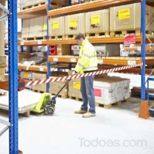 897 Tensabarrier Retractable wall mounted stanchion Barrier System Warehouse