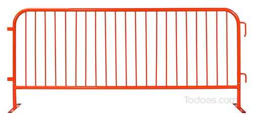 Orange steel barrier