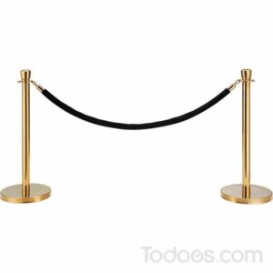 Black velour Rope Attached To A stanchion