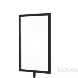Blank Message sign frame include adapters that easily fit over the top of our bseselling Crowd Control Stanchions.