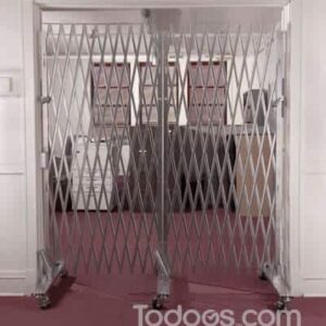 A portable security gate made of heavy-duty galvanized steel instantly locks down an area yet gives you quick access when needed!