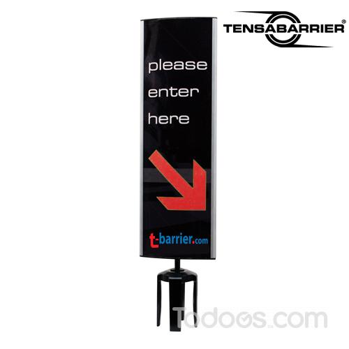 Unique and Stylish Blade Profile Sign for Tensabarrier Stanchions