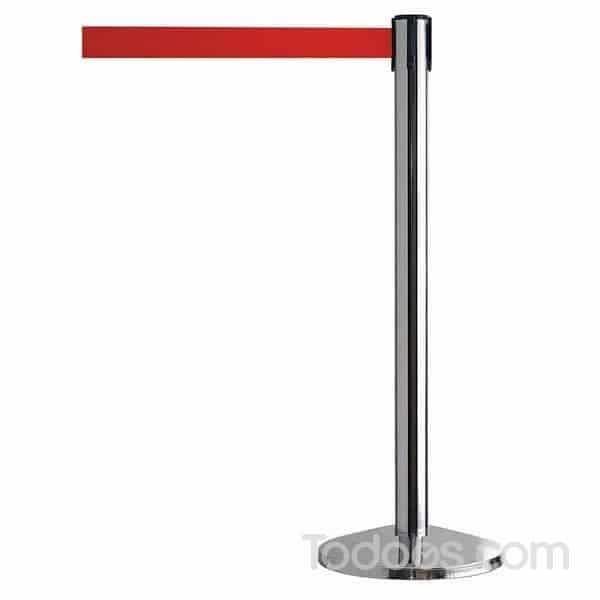 Standing steel stanchions control crowds instantly. Ready to ship!
