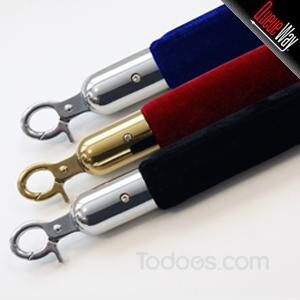 Elegant Velour Rope - Snap End for Post and Rope Displays Available in Three Colors and Two Lengths