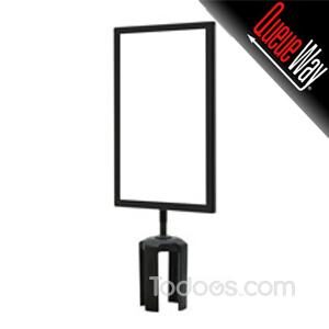 Blank Sign Frame for Queueway Posts with Adapter