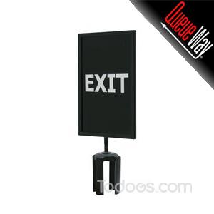 Queueway Sign Frame with EXIT Sign and Adapter