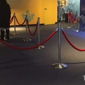 Red velvet rope barrier - The Queueway Classic 310 is available with different base options, ropes, and post finishes.