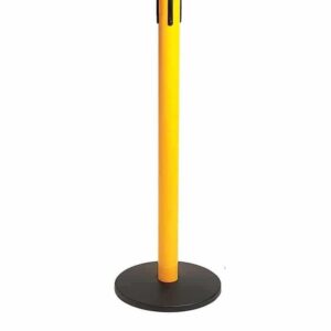 Secure dangerous areas and safeguard workers and materials with heavy-duty metal 887 utility tensabarrier stanchions!