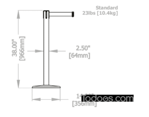 Tensabarrier 889 Advance Belted Stanchion Specification