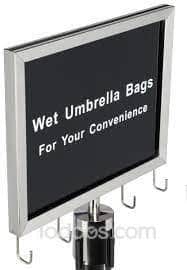 Wet Umbrella Stanchion to Prevent Slips and Falls by Keeping Buildings Dry and Safe. Includes umbrella bags and stand.