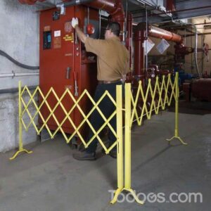 An Aisle gate temporarily secures access to restricted areas. Great for warehouses, retail & stadiums.