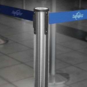 Restrict unauthorized access to your people and assets with the Tensabarrier 889 advance metal belt stanchions