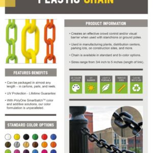 This plastic chain protects your driveway from prowlers and unwanted turnarounds.