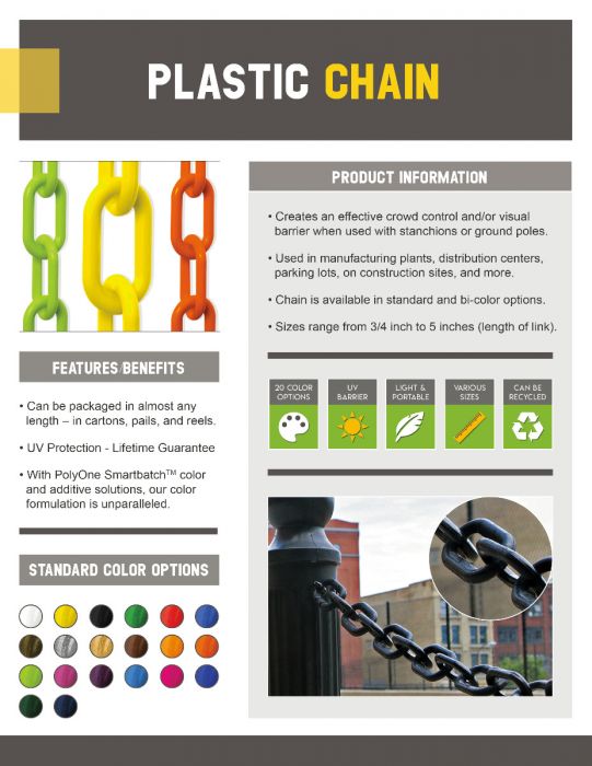 Plastic Barrier Chain, 6mm 1.5