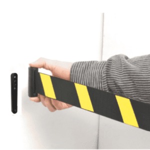 This retractable belt receiver, one of our popular stanchion parts, instantly allows you to attach your retractable belt barrier to any wall.