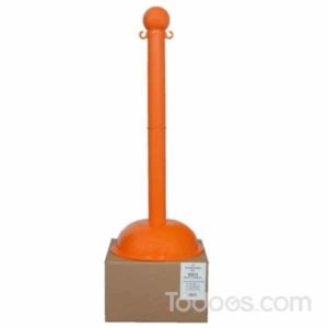 3″ Diameter Shipper Friendly Plastic Stanchion In Orange