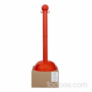 3″ Diameter Shipper Friendly Plastic Stanchion In Red