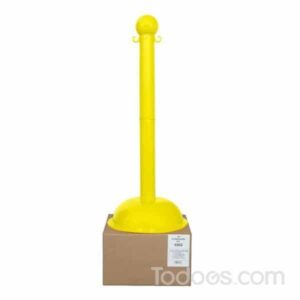 3″ Diameter Shipper Friendly Plastic Stanchion In Yellow