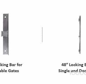 A solid gate locking bar ensures your gate stays securely closed.
