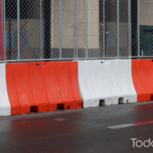 Plastic Jersey Barrier 42H 72L 24W On A Road