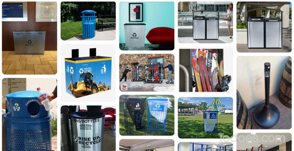 outdoor trash cans & wastebaskets