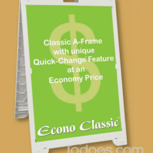 A frame sign holder is a cost-effective promotional tool that can be used indoors and outdoors with minimal maintenance