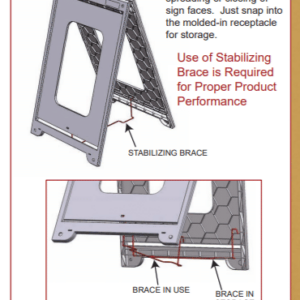 The A frame sign holder gives you the durability of an A-frame at an economical price!