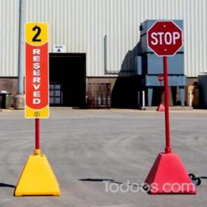 The portable Plastic Sign Base features a lightweight design but can also withstand the elements