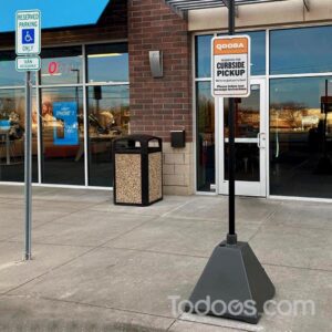 The portable Plastic Sign Base features a lightweight design but can also withstand the elements