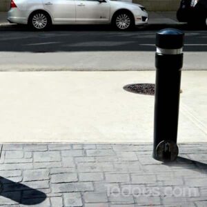 Ideal Shield’s Bollard Covers fit securely, are available in any color, and can be customized to meet any branding needs.