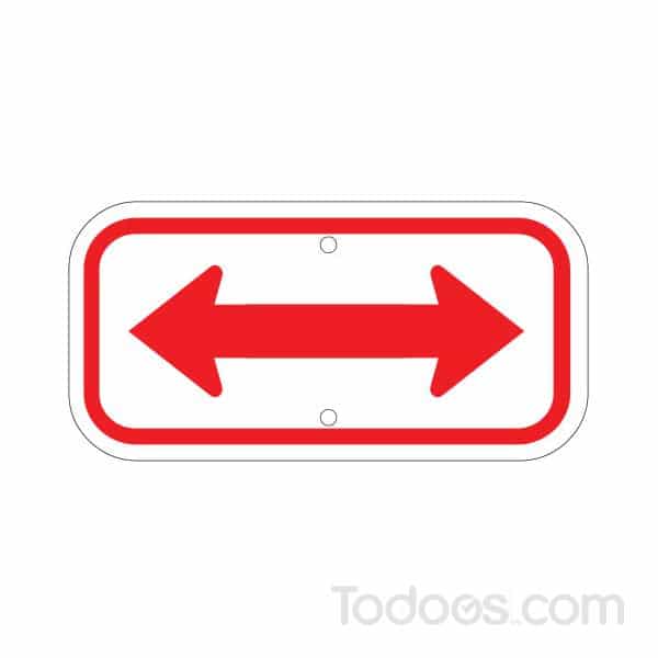 Double Arrow Sign, Red