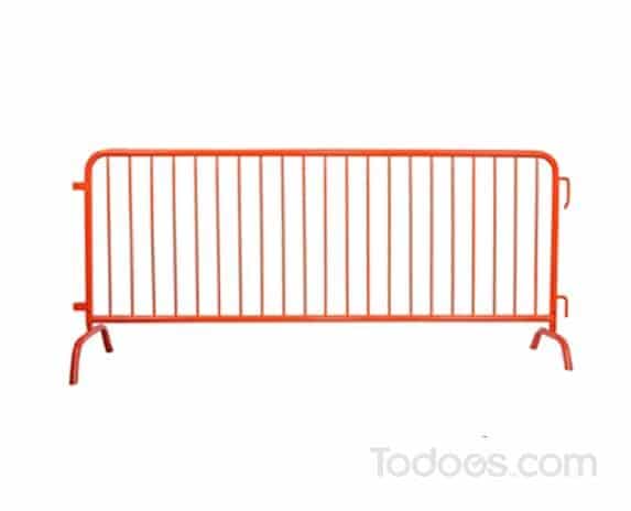 Steel Crowd Control Barrier 8' Orange - Champion in Outdoor Barriers