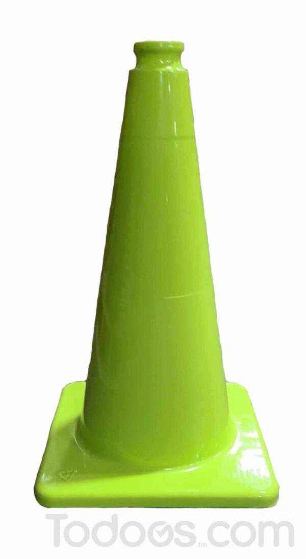 Cortina ® Heavy Duty - W Cone 18" Tall Solid PVC - LIME NO COLLARS