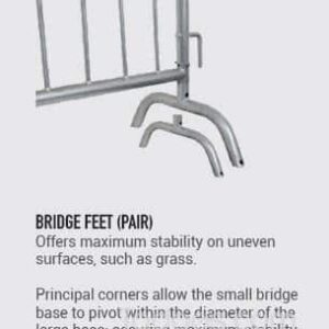 BRIDGE FEET (PAIR)- Offers maximum stability on uneven surfaces, such as grass