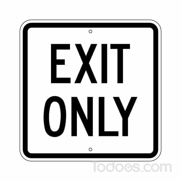 MUTCD compliant Exit Only Sign (Square)