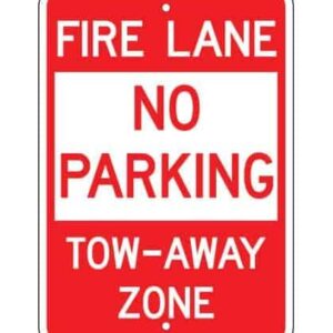 Fire Lane No Parking Tow-Away Zone Sign is MUTCD compliant