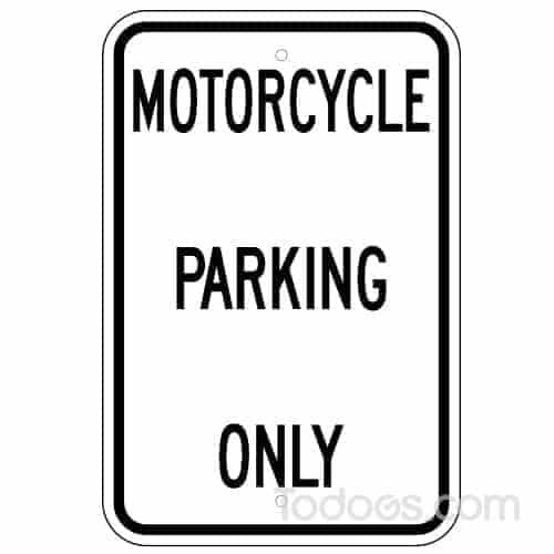 Grimco Motorcycle Parking Only Sign is made with quality .080” 5052 aluminum