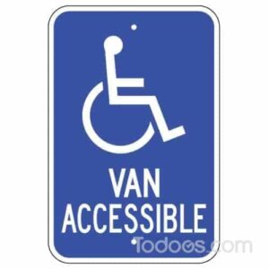 Van Accessible, with Handicap Symbol Sign is MUTCD compliant with 3M reflective sheeting