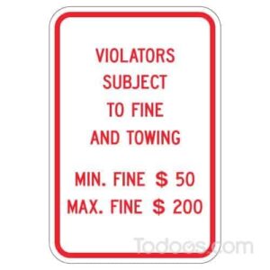Grimco Violators Subject To Fine And Towing Sign (Pennsylvania)